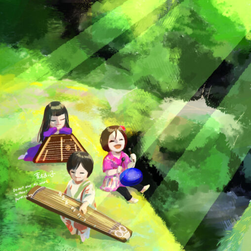 音楽ユニット「リクル」のアルバムジャケットのイラスト